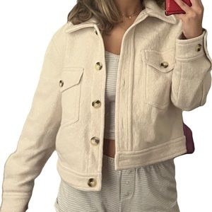 Aritzia Wilfred Free Wool Cropped Jacket